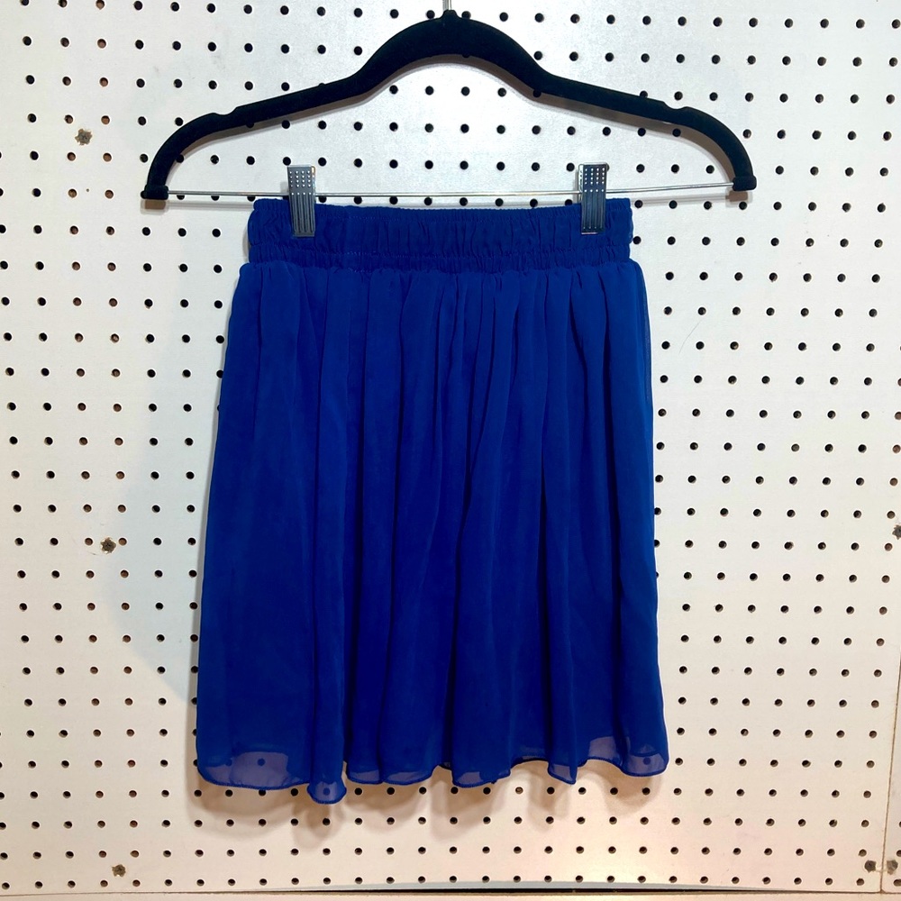 Blue chiffon circle skirt by American Apparel